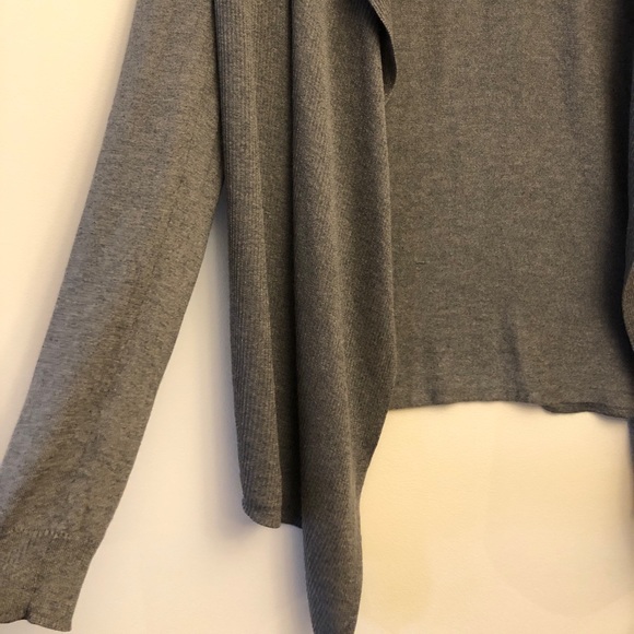 T. Babaton Grey Silk and Cashmere Open Cardigan, Size S - Picture 7 of 13